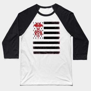 American Flag Registered Nurse Baseball T-Shirt